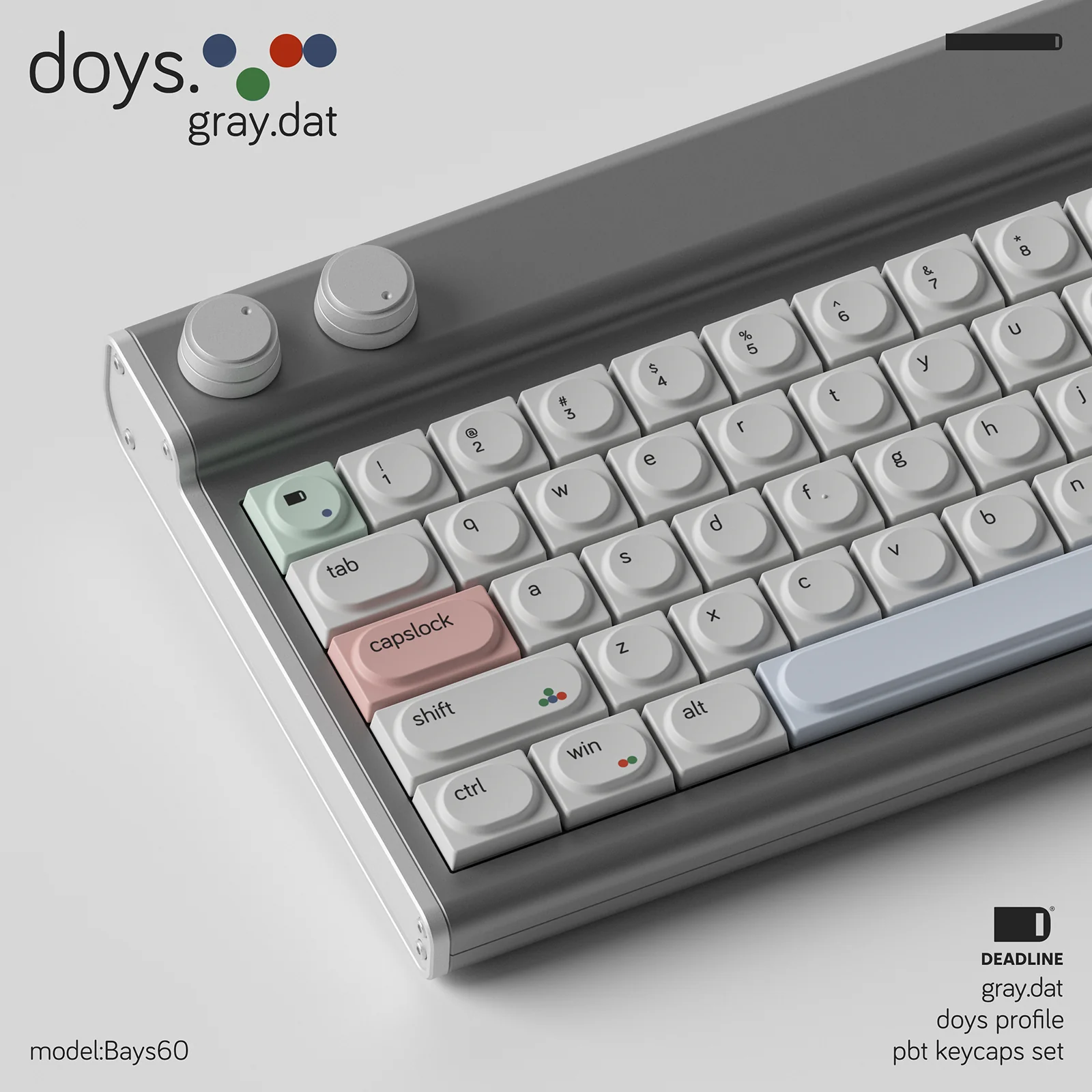 [In Stock] DEADLINE Doys Gray.dat PBT Keycap - Image 5