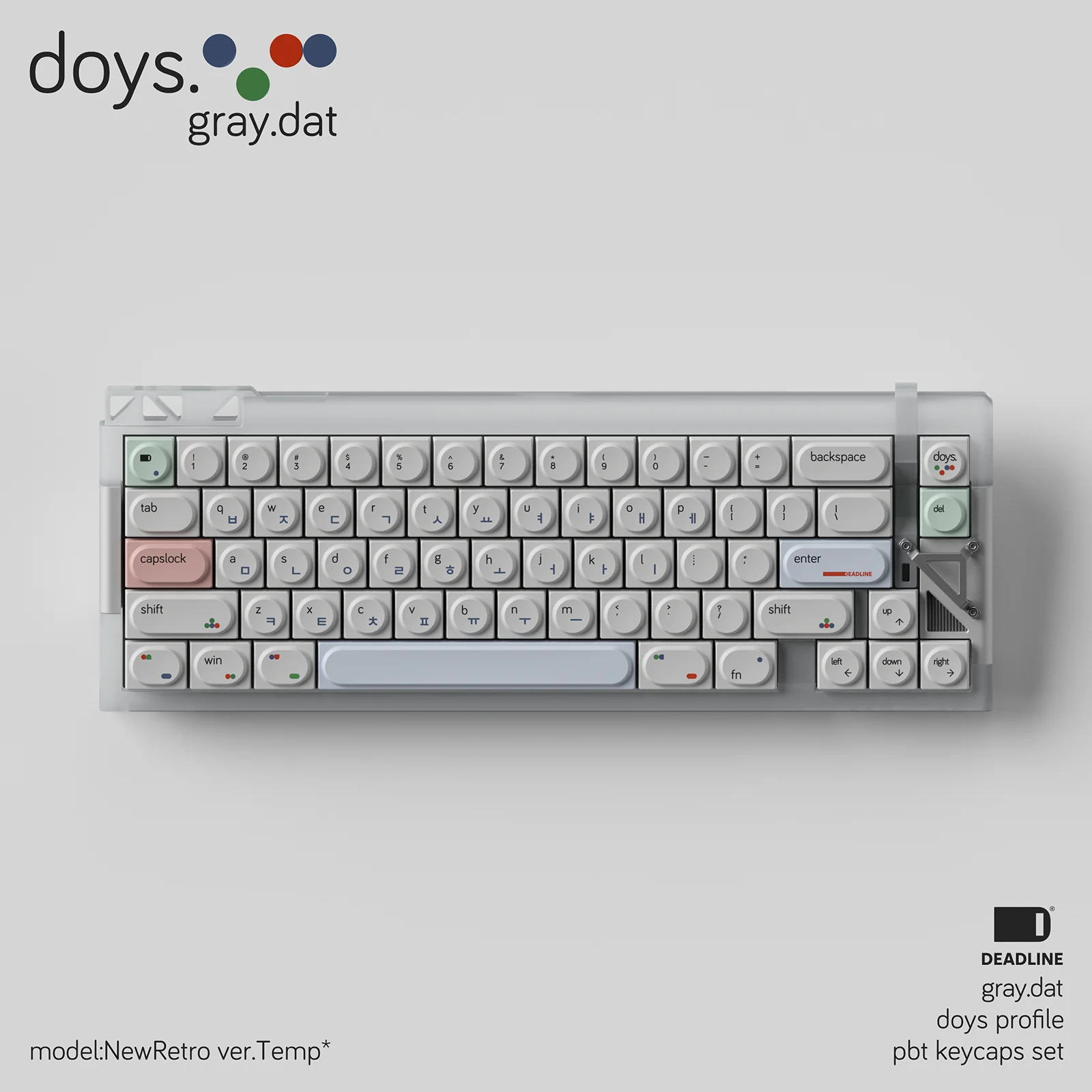 [In Stock] DEADLINE Doys Gray.dat PBT Keycap - Image 6