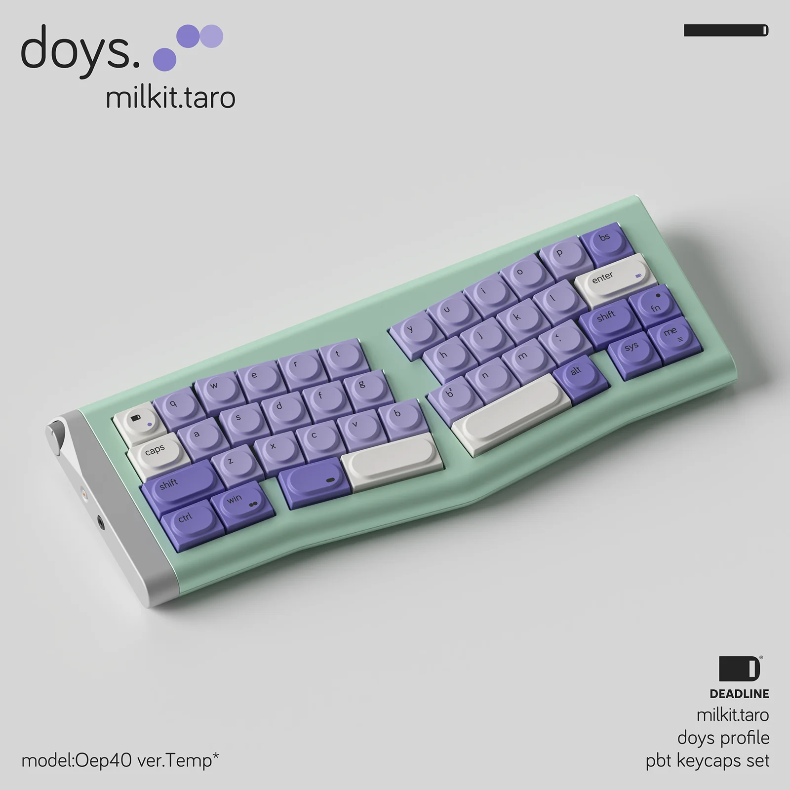 [In Stock] DEADLINE Doys Milkit Taro PBT Keycap - Image 4