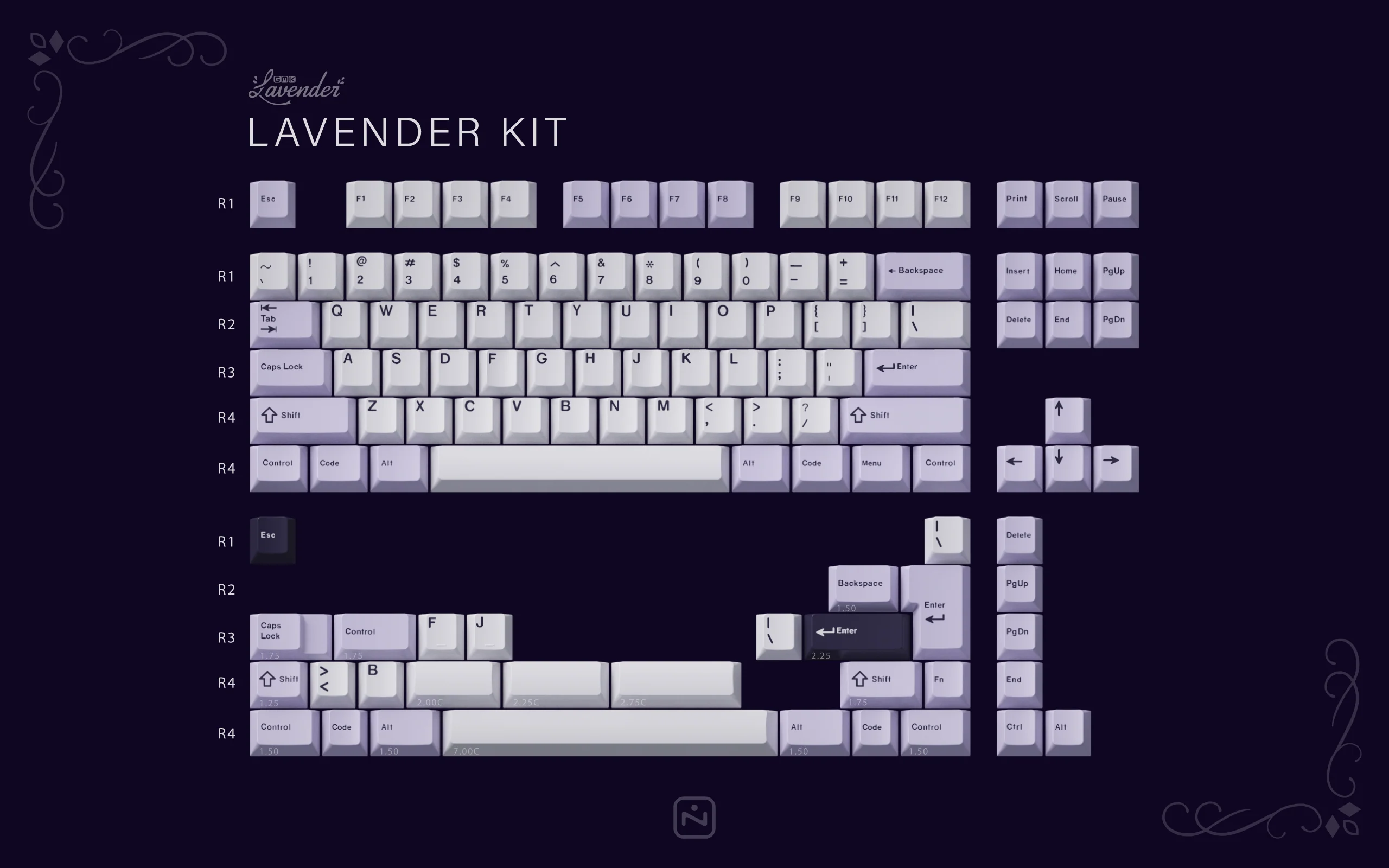 [In Stock] GMK Lavender Keycap Set - Image 8