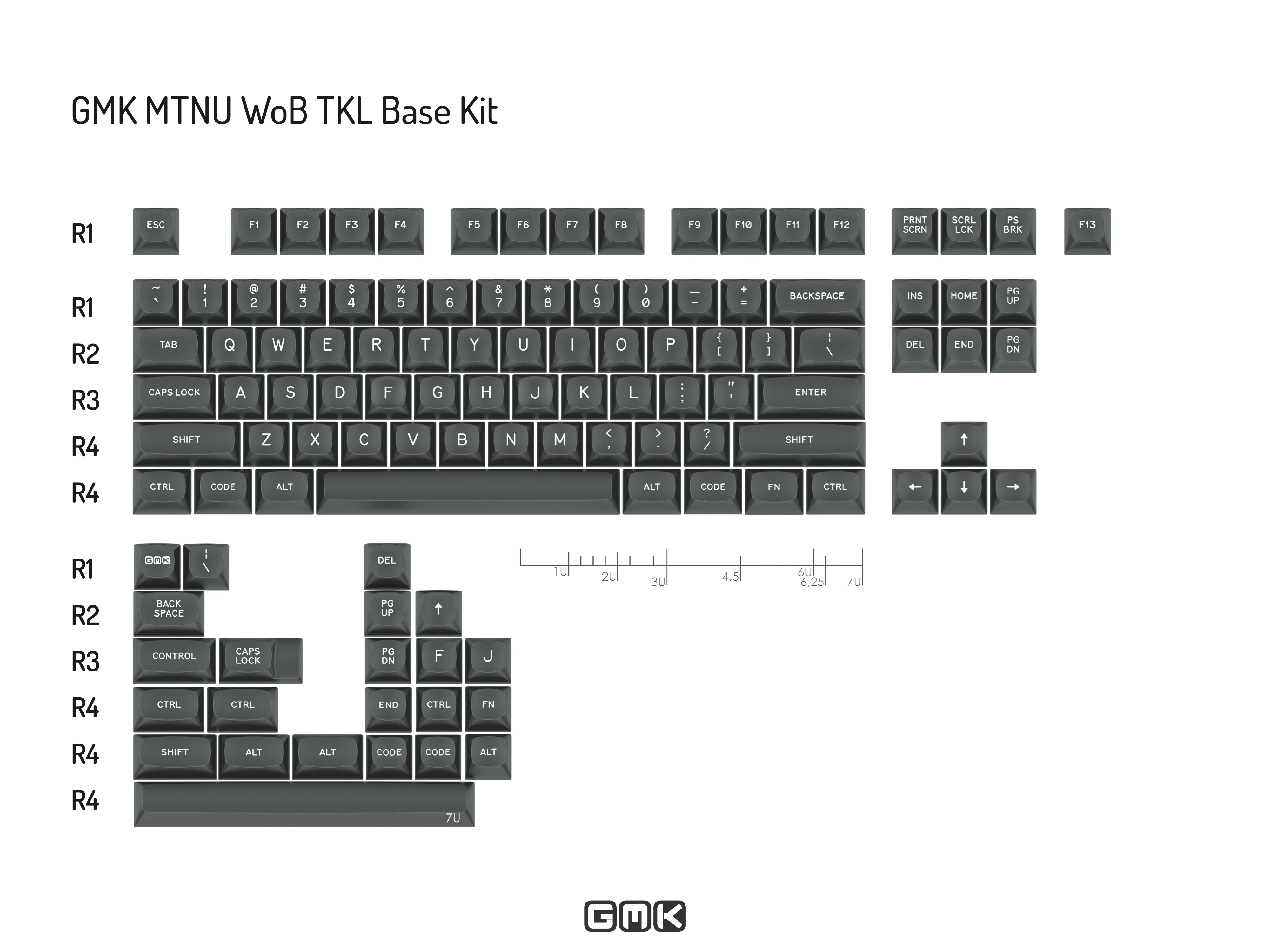 [In Stock] GMK MTNU WoB (White on Black) Keycaps - Image 2