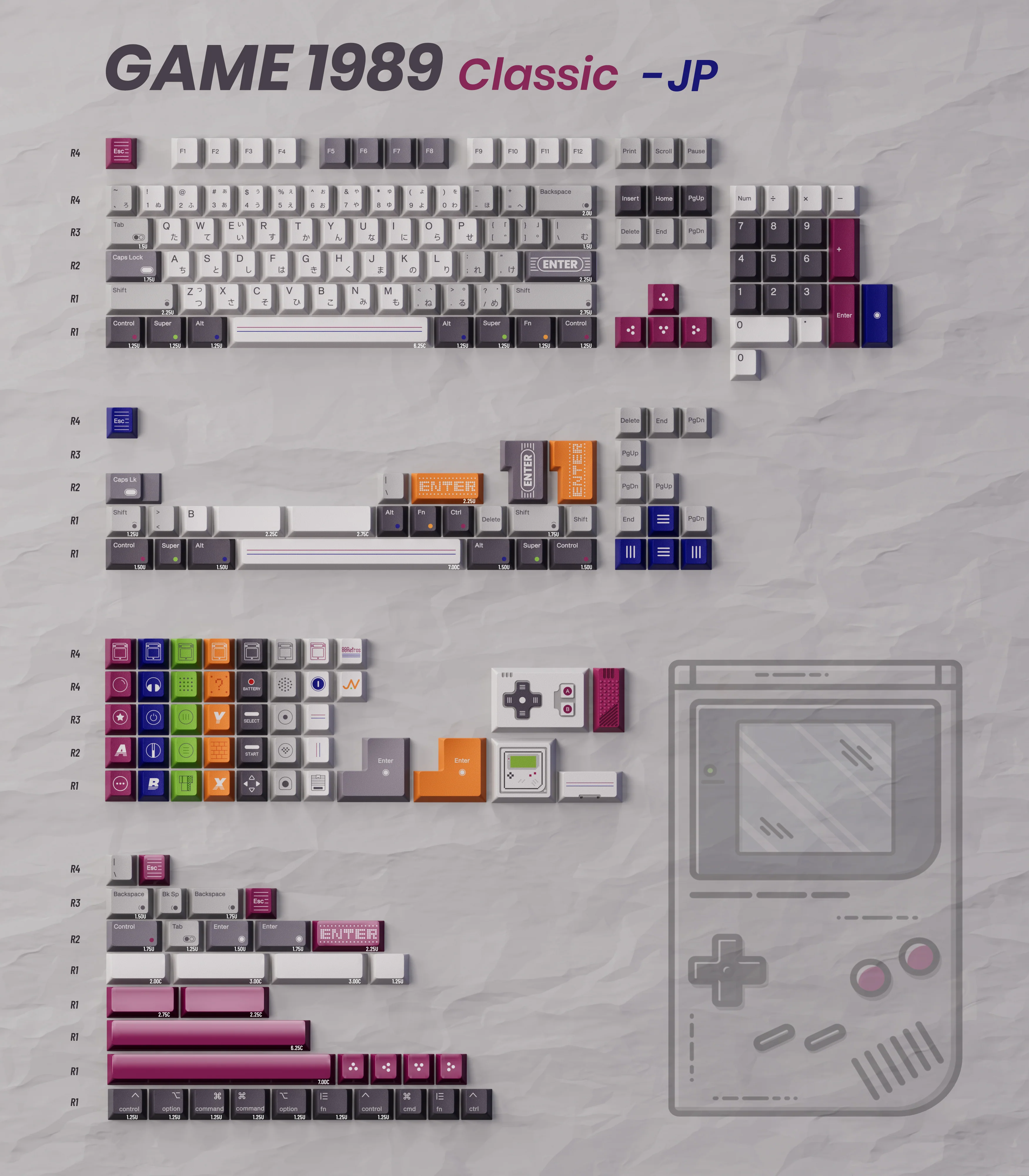 [In Stock] 80Retros Game 1989 R3 Keycap - Image 8