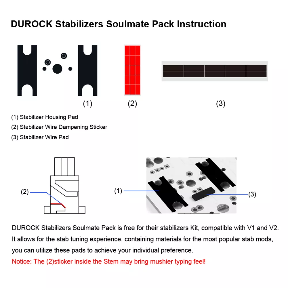 [In Stock] Durock Stabilizers V2 - Image 11