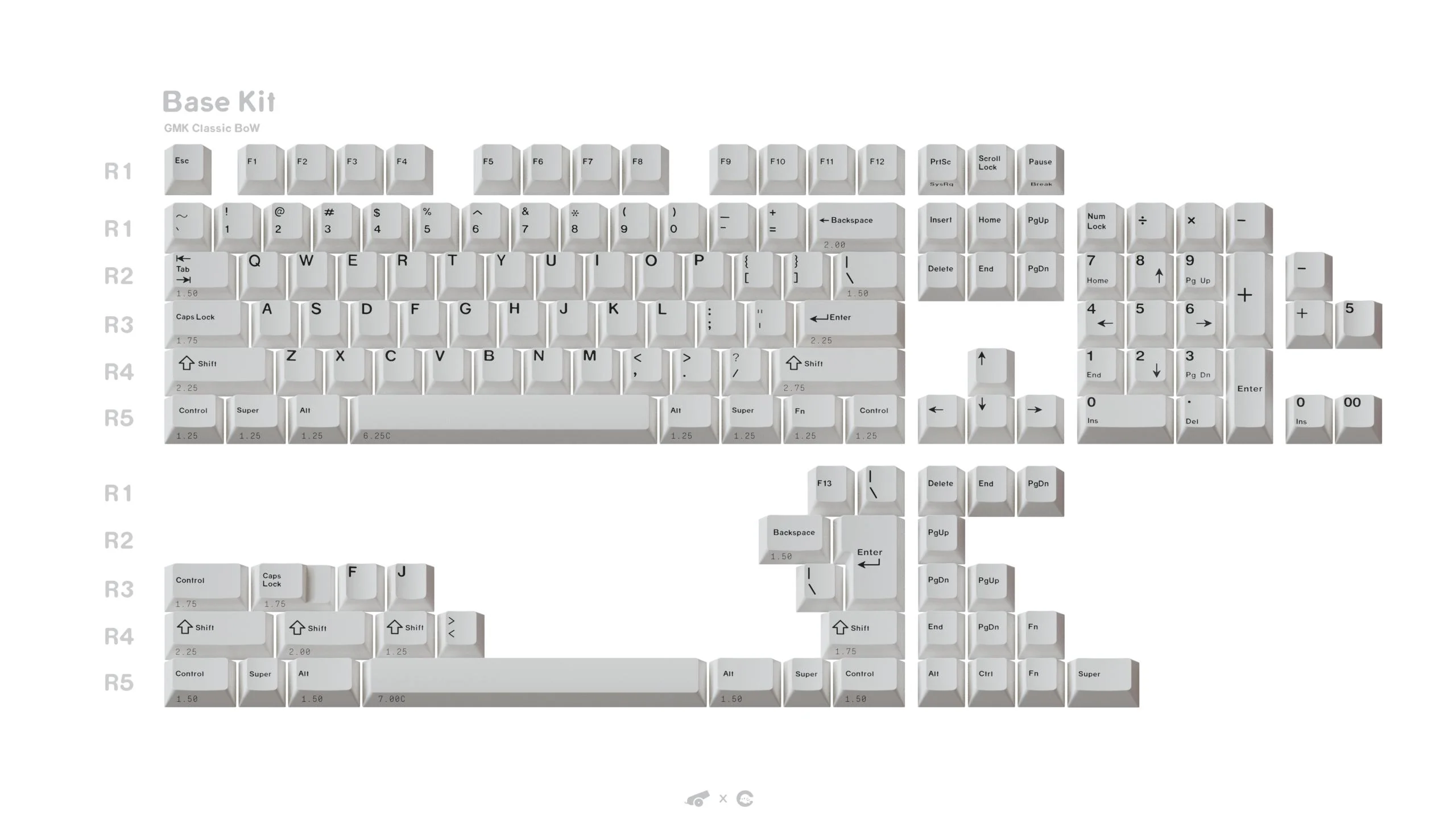 [In Stock] GMK Black on White - Image 8