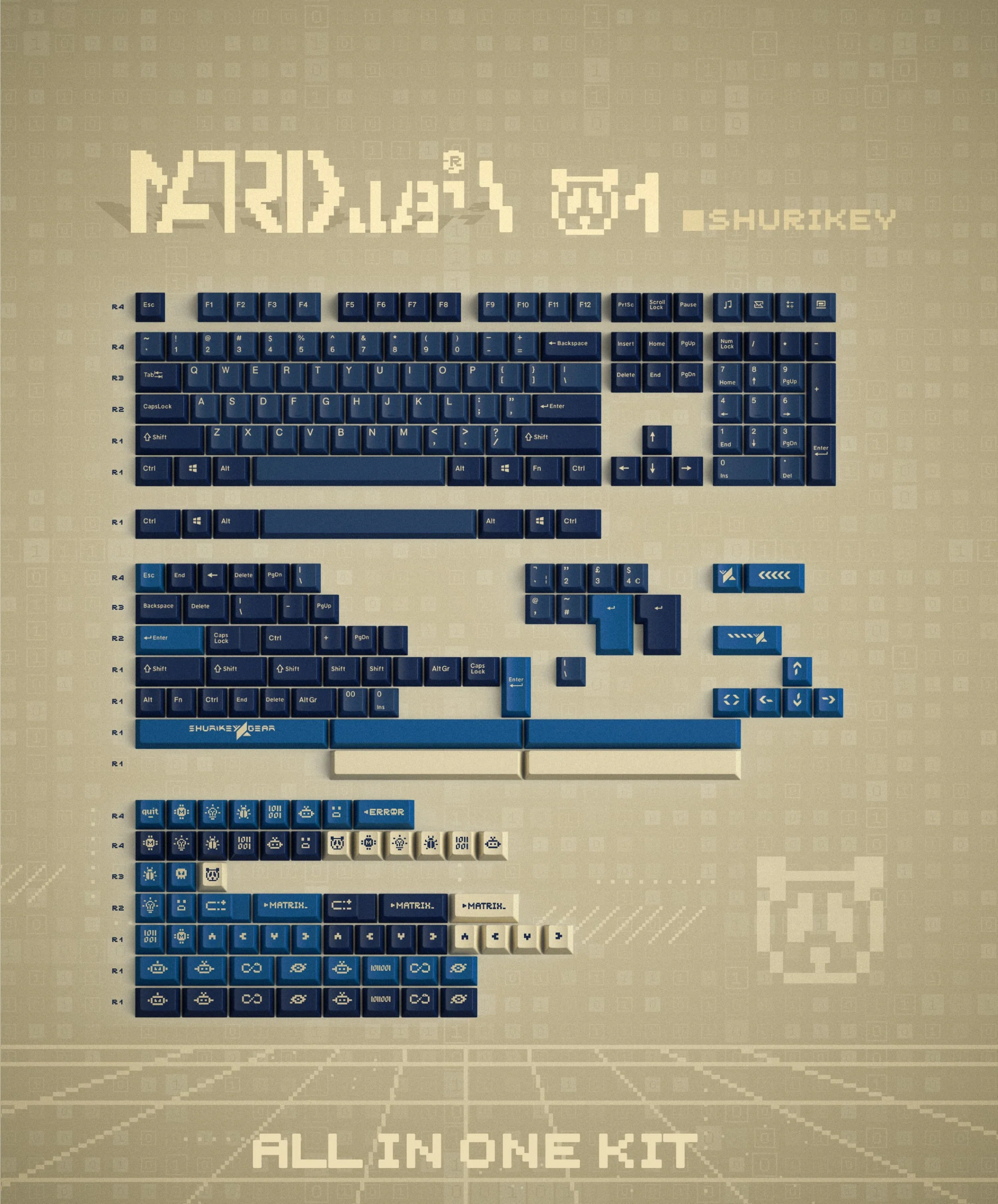 [In Stock] Shurikey Matrix-01 Keycap Set - Image 4