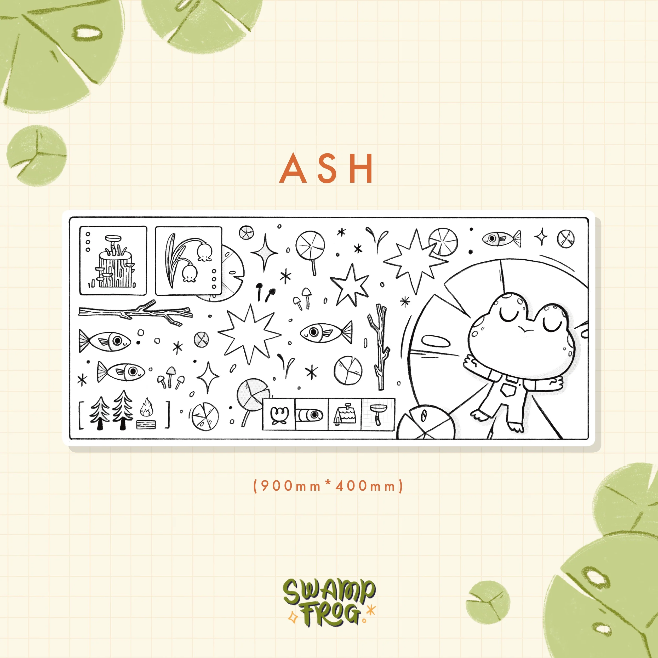 [In Stock] Swamp Frog Deskmat - Image 4