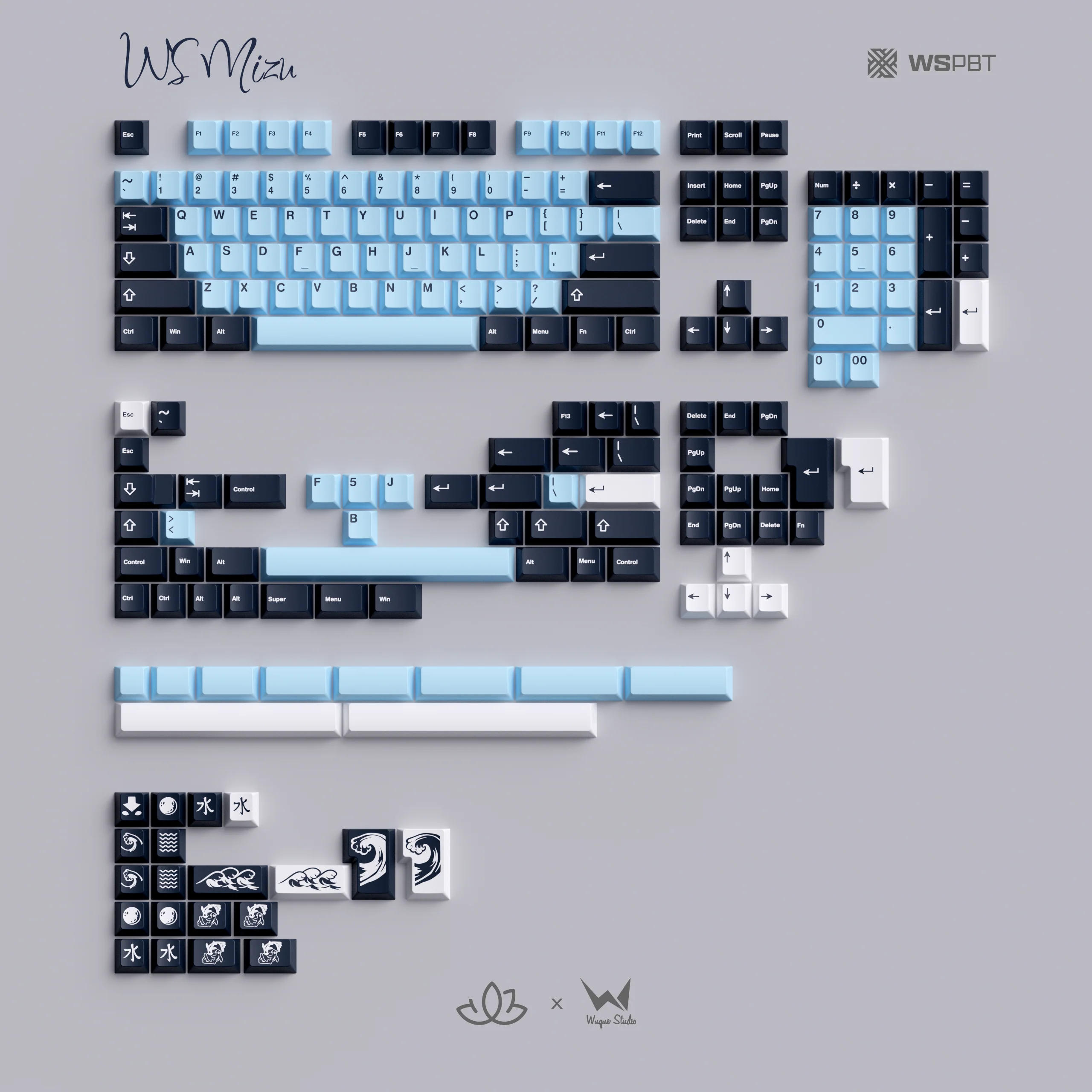 [In Stock] Wuque Studio PBT Mizu Keycap Set - Image 12