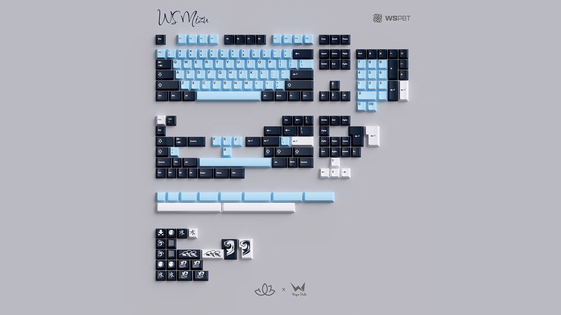 [In Stock] Wuque Studio PBT Mizu Keycap Set - Image 13