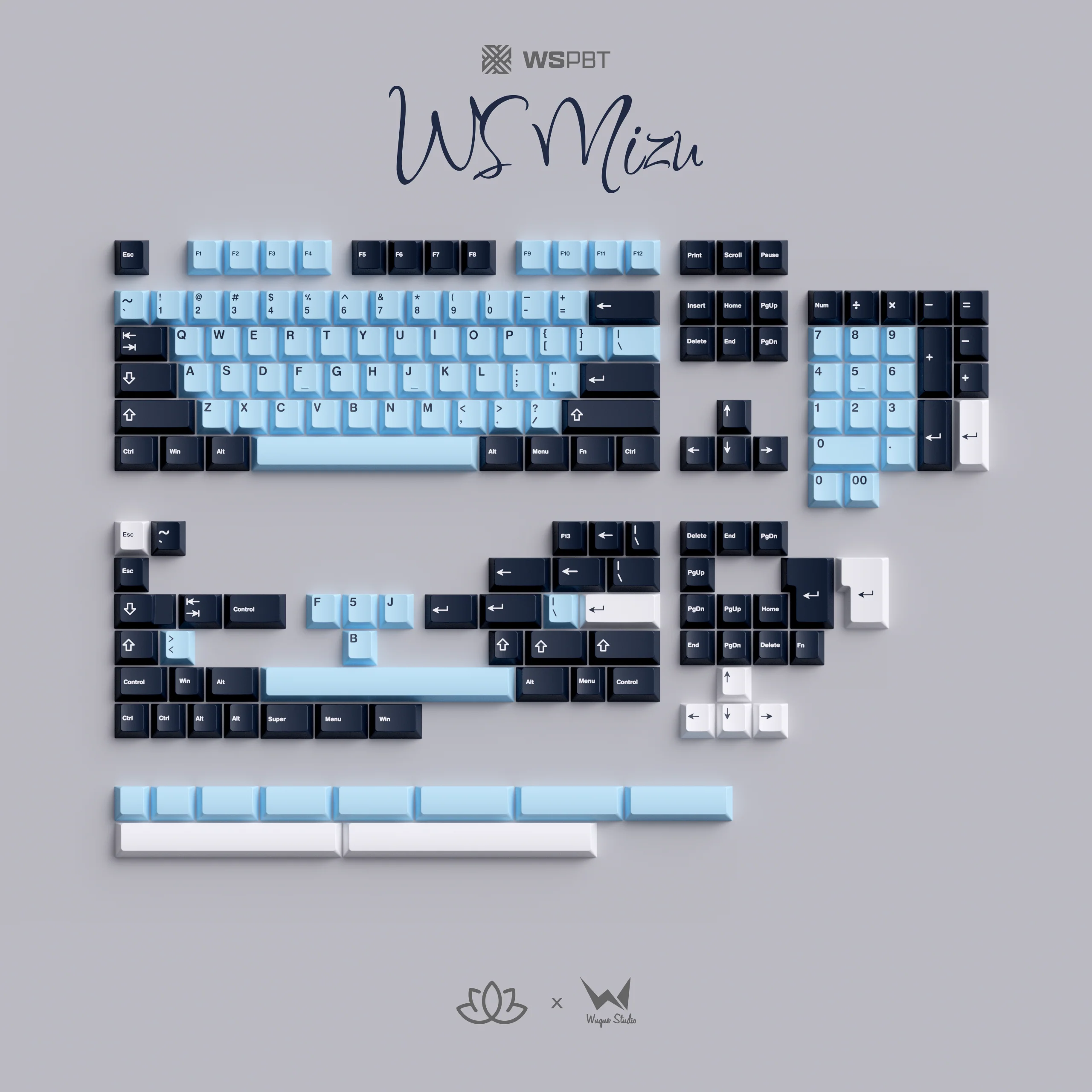 [In Stock] Wuque Studio PBT Mizu Keycap Set - Image 15