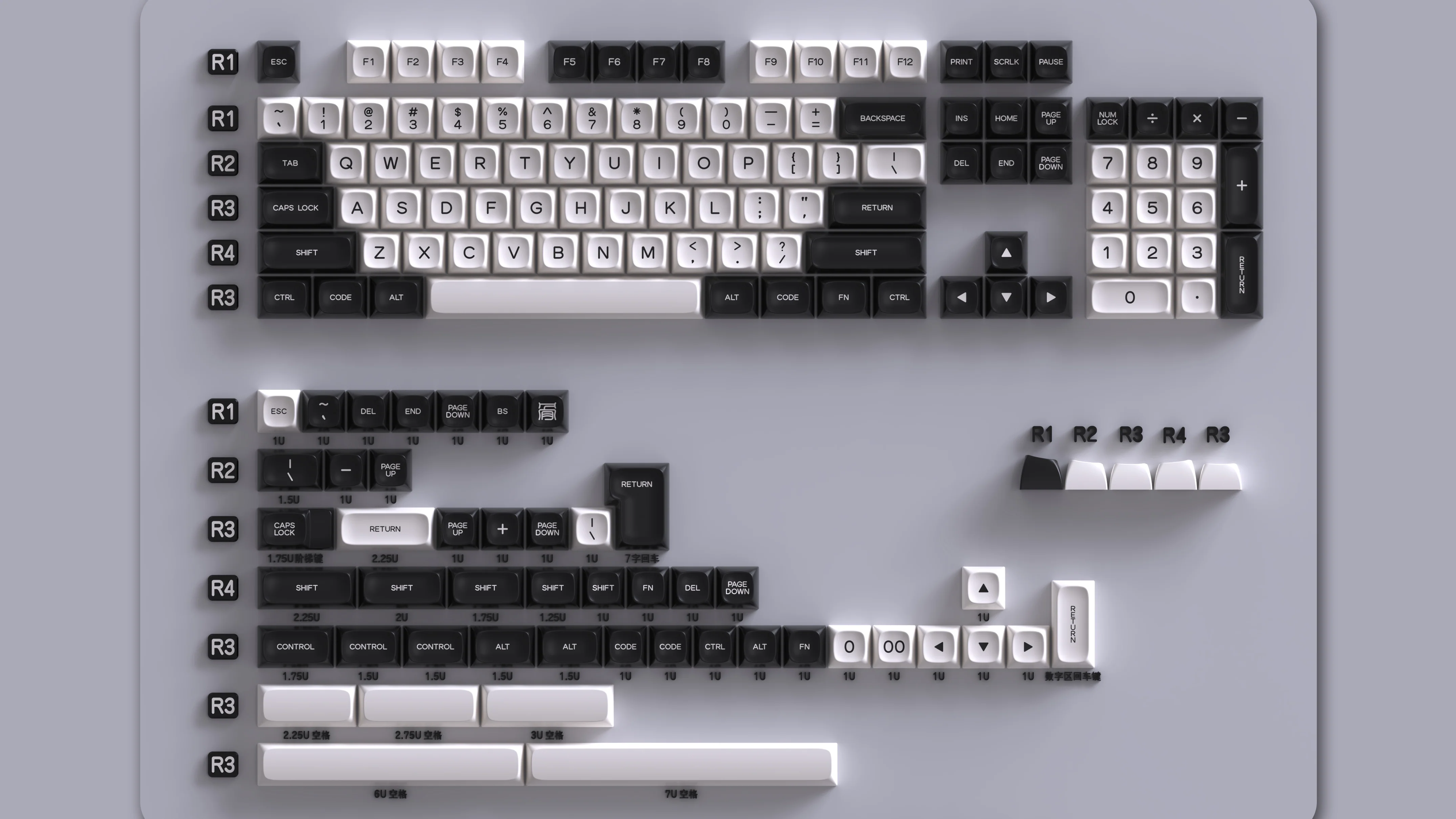 [In Stock] PGA Black and White Keycap - Image 3