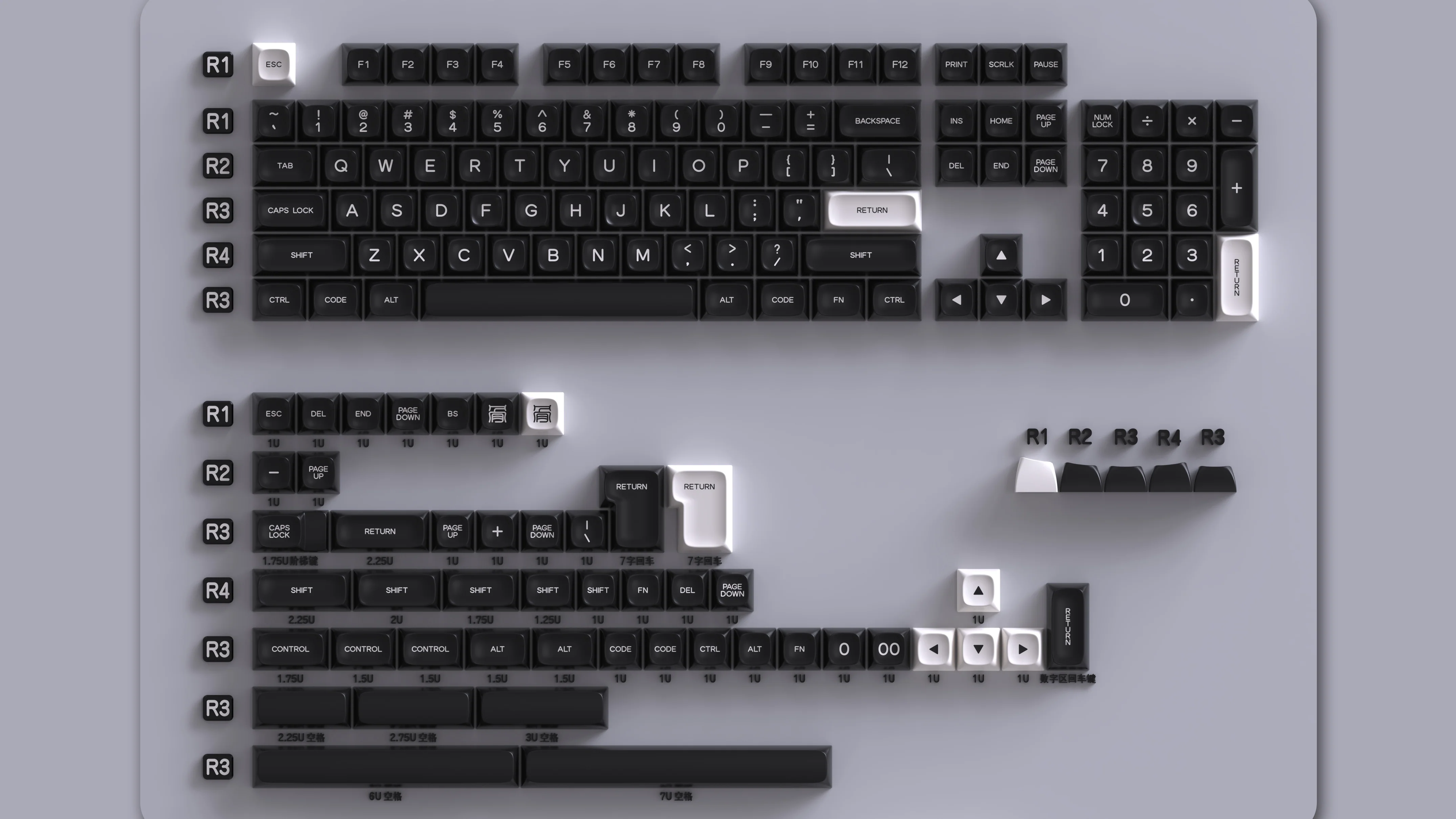 [In Stock] PGA Black and White Keycap - Image 9