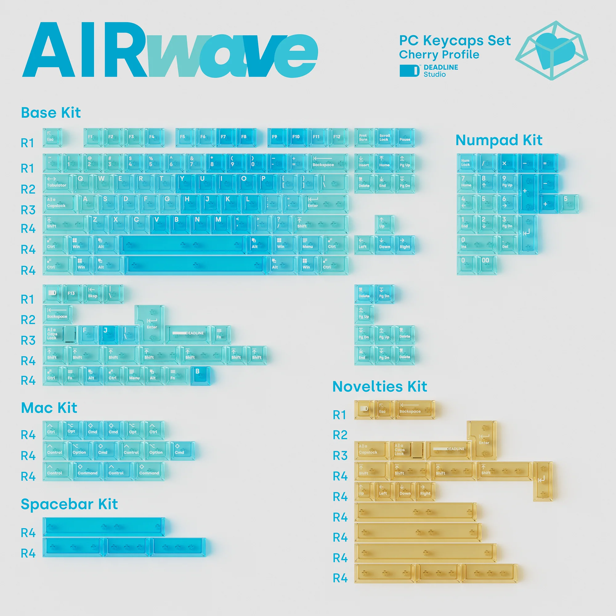 [In-Stock] Deadline Studio Air Wave Keycap Set - Image 10