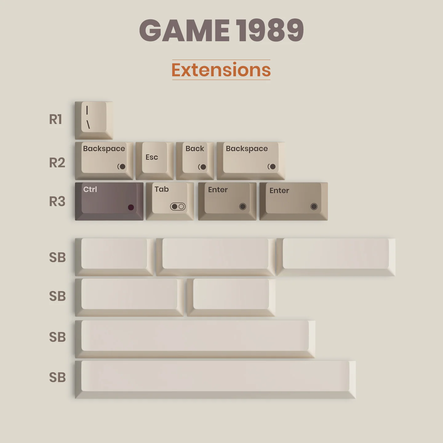 [In Stock] TUTKEYS 80RETROS GAME1989 R1 KEYCAP - Image 14
